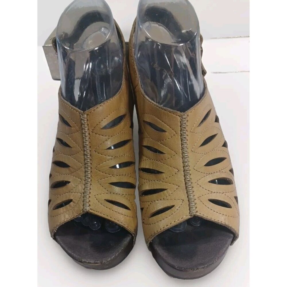 Dansko Rowena Sand Dollar Tan Leather Slingback Clogs Heel Sz EU 41 US 9โฆ - Picture 7 of 10